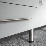Our legs are available in durable brushed stainless for that elegant look.