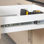 Heavy duty, ball bearing drawer tracks. Soft close drawers available too!