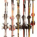 The Ski Rack from Monkey Bars can hold 6 pairs of skis and poles. The best Ski Rack for any family. $79.99