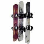 The only Snowboard Rack to hang 6 snowboards in a 32" space. Snowboard rack for all sizes of snowboards, installs in just 15 minutes.  $79.99